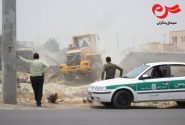 تخریب ساخت و ساز غیرمجاز در شهر سیریک